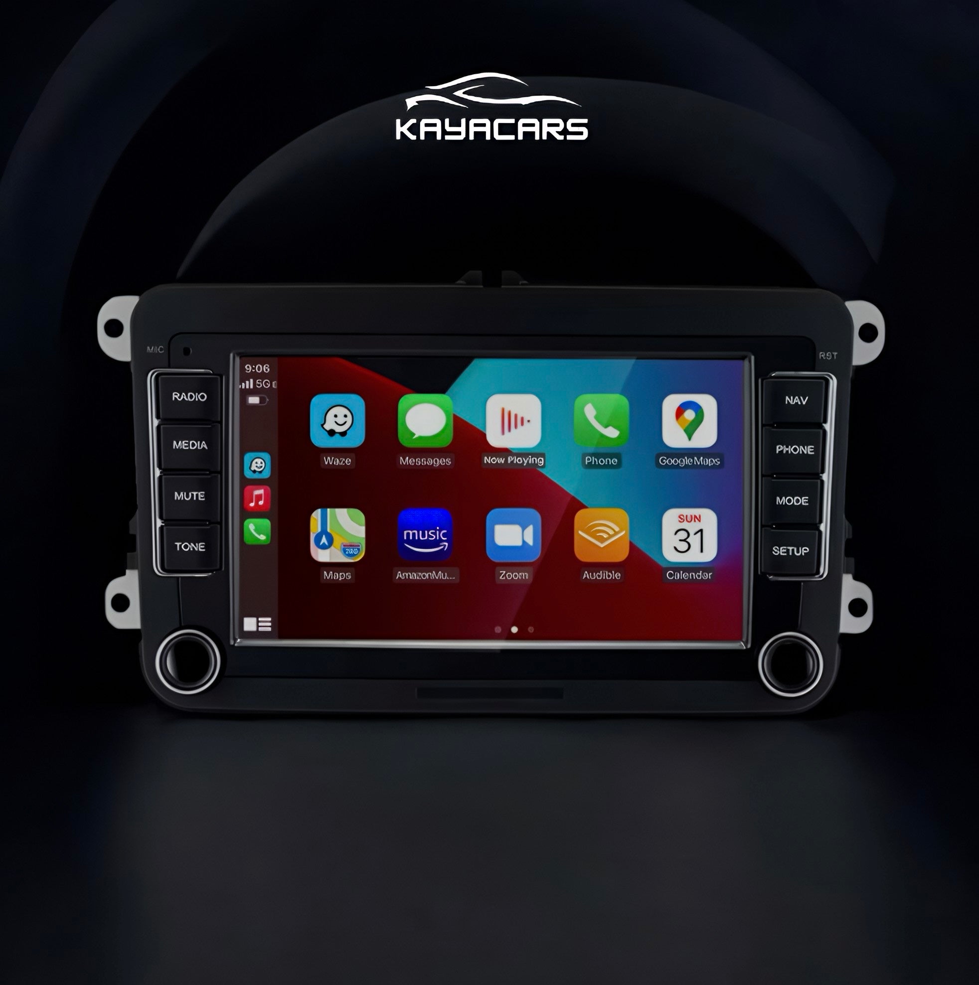 CarPlay Lecteur Autoradio pour VW, Volkswagen, Skoda, Octavia, Golf 5, 6, Touran, Passat Gods, Polo, Jetta