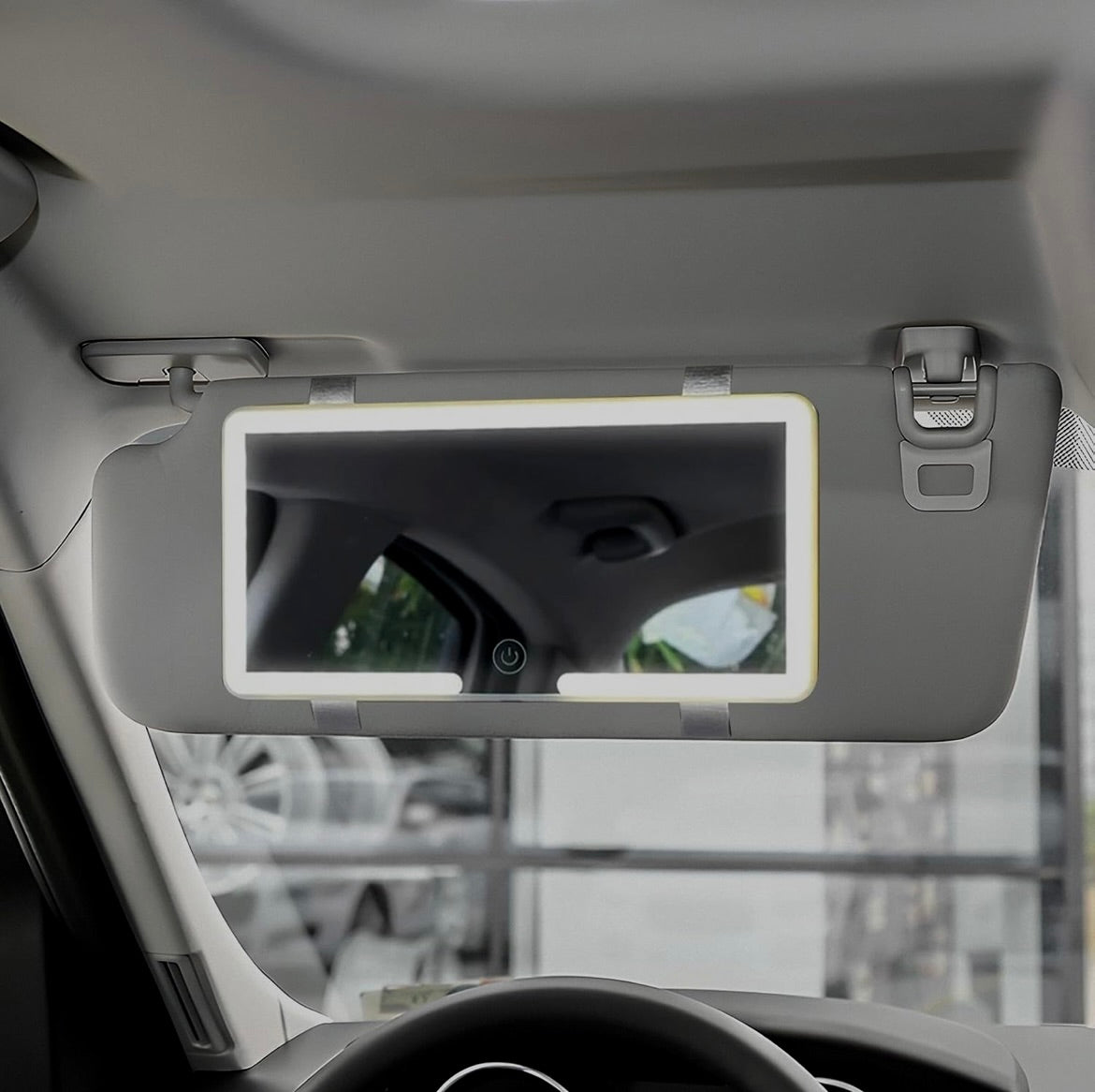 Miroir de maquillage LED HD pour voiture