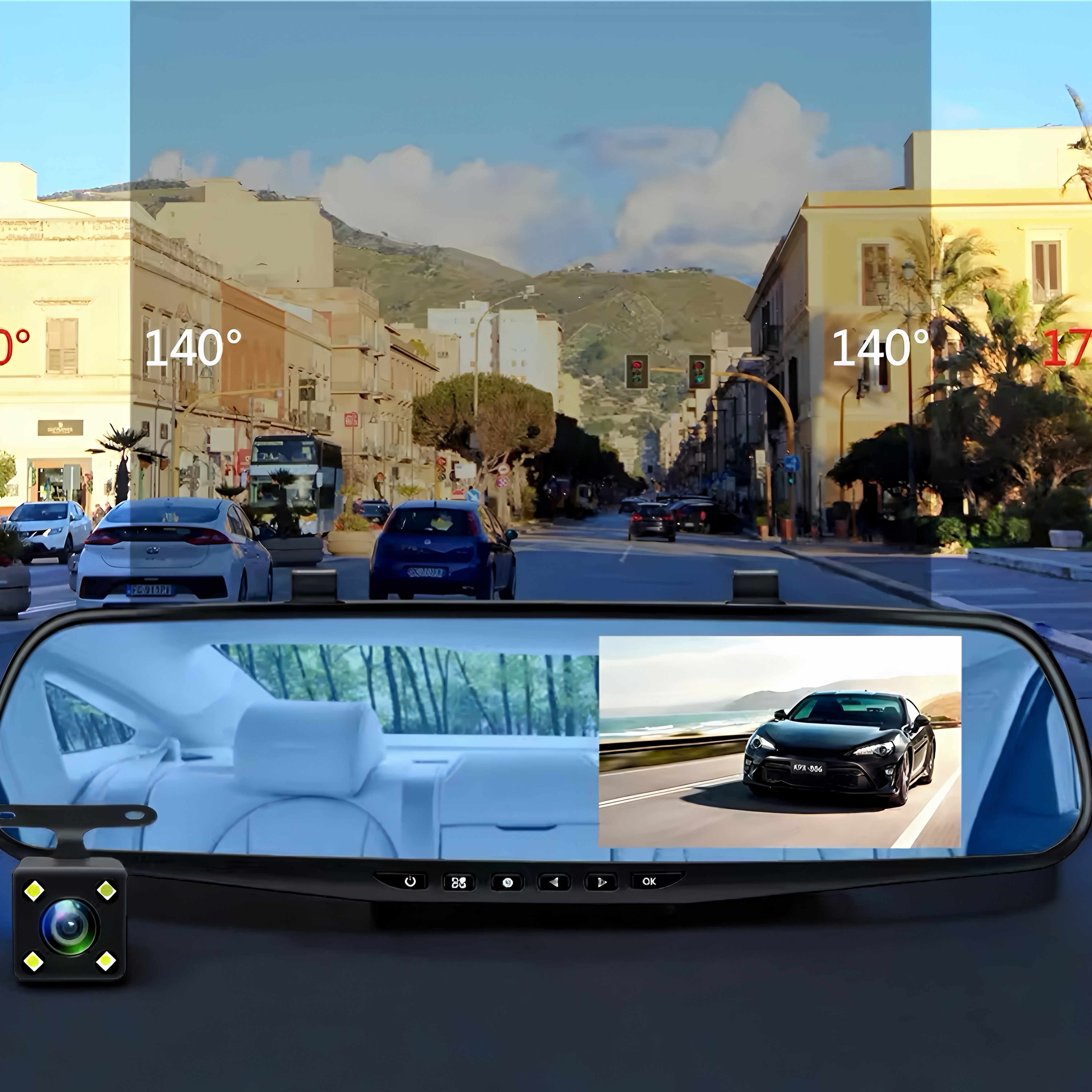 Dashcam rétroviseur interieur