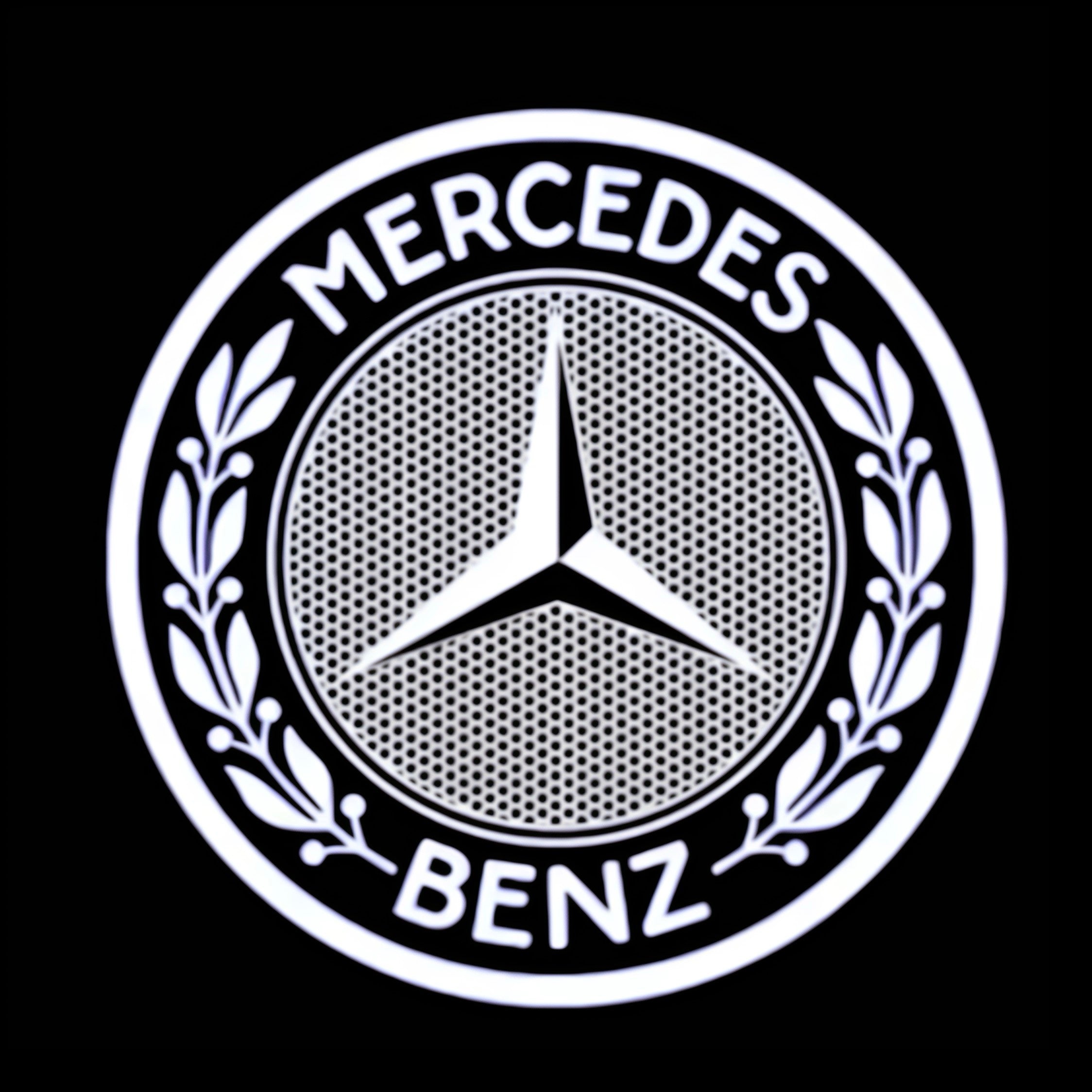 Projecteur LED voiture logo Mercedes